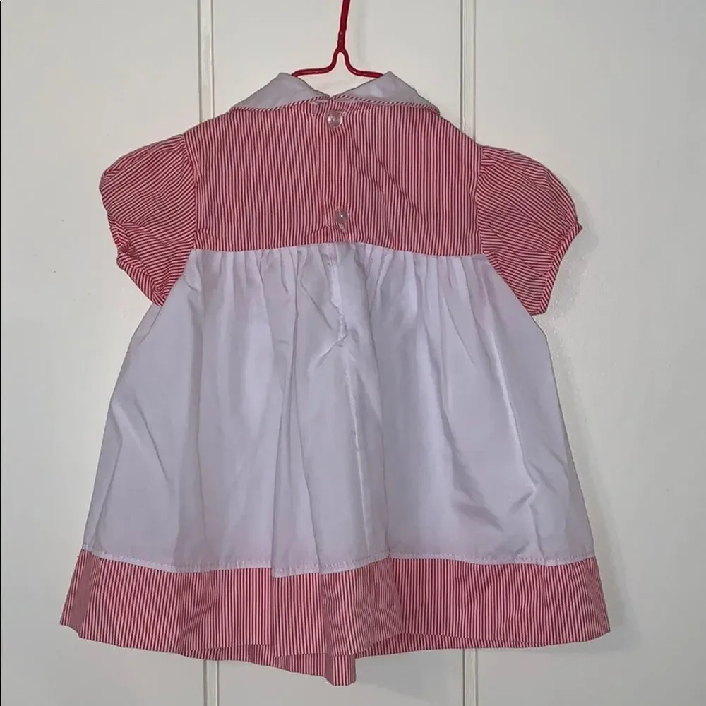 ‎Vintage red & white striped dress